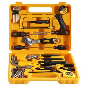 得力3702多用途组合工具箱25件 3703/53件 品质优良工具组合套装 维修工具