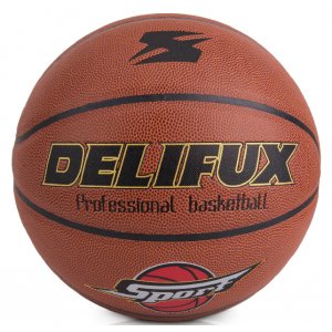 得力 PU吸汗F1109篮球7号标准耐磨弹性好 运动训练比赛篮球