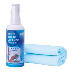 得力7859 白板清洁剂套装 白板擦 白板清洗剂 清洁布