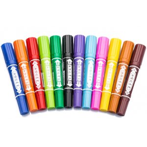 英雄880记号笔12色24色油性笔彩色大双头记号笔粗双头马克笔pop笔