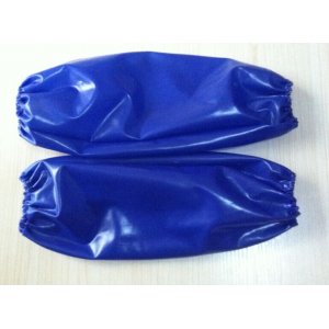 防水护袖 PVC加厚型防水防油护袖 人造皮革防水防油袖套 劳保仿皮耐酸缄工作袖套 皮护袖筒