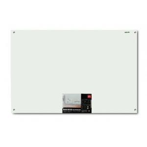 得力8735B 8736玻璃白板 可拼接彩色钢化磁性挂式 办公写字板  白色
